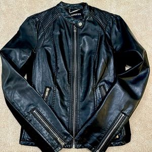 Leather bomber jacket - faux leather
